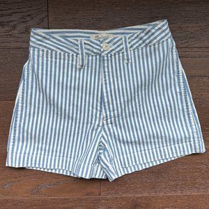 NWT Madewell Emmett Shorts in Railroad Stripe